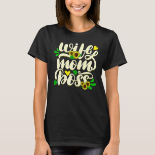 Frauen Ehefrau Mama Boss Grafik Niedlich Mutter T-Shirt