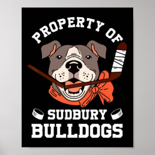 Frauen Eigentum von Sudbury Bulldogge Spaß  Poster