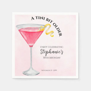 Frauen ein bisschen älter Rosa 30. Geburtstag Serviette