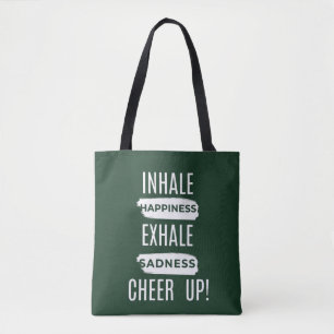 FRAUEN EINATMEN UND AUSATMEN CHEER UP-TOTEBAG TASCHE
