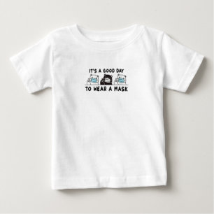 Frauen Eisbär Schwarzbär mit Gesichtsmaske Baby T-shirt