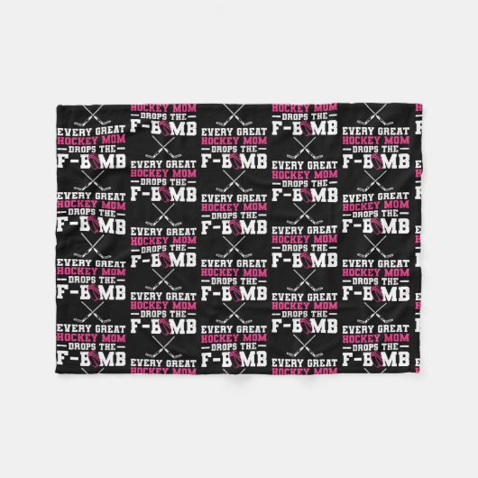 Frauen-Eishockey-Design für eine Hockey-Mama  Fleecedecke (Vorderseite (Horizontal))