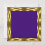 Frauen Elegante Lila Gold Geburtstagsparty Einladung (Rückseite)