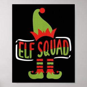 Frauen-Elfen-Mannschaft Lustiges Weihnachten Poster