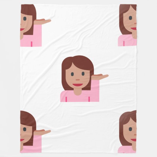 Frauen-Emoji-Decke Fleecedecke (Vorderseite)