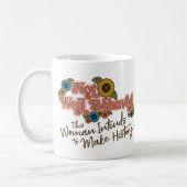 Frauen Empowerment Handwriting Retro Hippie Floral Kaffeetasse (Links)