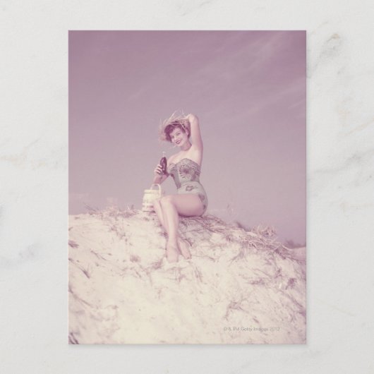 Frauen entspannen sich am Strand Postkarte (Vorderseite)