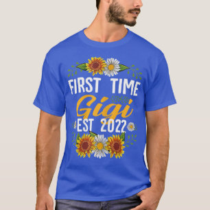 Frauen Erstmals Gigi Est 2022 Sonnenblumengeschenk T-Shirt