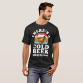 Frauen Es gibt ein kaltes Bier, das mein Land anru T-Shirt (Vorne ganz)