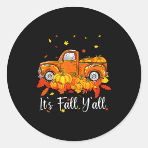 Frauen Es Ist Herbst Ihr Alle Kürbis LKW Herbst Ba Runder Aufkleber