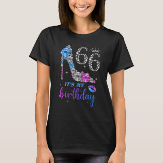 Frauen es ist mein 66. Lila Schuhkronenhappy 66. T-Shirt