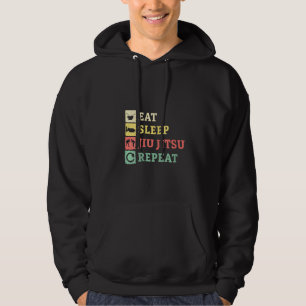 Frauen essen Sleep Jiu Jitsu Wiederholung Brasilia Hoodie
