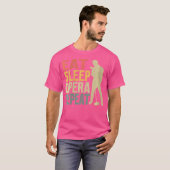 Frauen essen Sleep Opera Repeat Opera Singer T-Shirt (Vorne ganz)