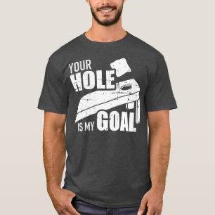 Frauen Euer Loch ist mein Ziel Cornhole VNeck  T-Shirt
