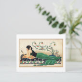 Frauen, exotisch, romantisch, Vintag Postkarte (Stehend Vorderseite)