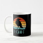 Frauen F-caw-f Black Crow Black Bird Retro Sunset Kaffeetasse (Links)