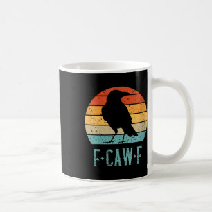Frauen F-caw-f Black Crow Black Bird Retro Sunset Kaffeetasse