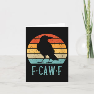 Frauen F-caw-f Black Crow Black Bird Retro Sunset Karte