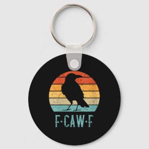 Frauen F-caw-f Black Crow Black Bird Retro Sunset Schlüsselanhänger
