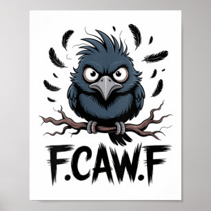 Frauen F-caw-f Raven Moon Gothic Halloween, schwar Poster