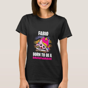 Frauen Fabio Geboren als Buchwürmer Personalisiert T-Shirt