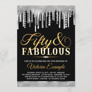 Frauen Fabulous 50 Geburtstagsparty Einladung
