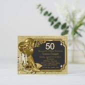 Frauen Fabulous 50 Geburtstagsparty Einladung (Stehend Vorderseite)