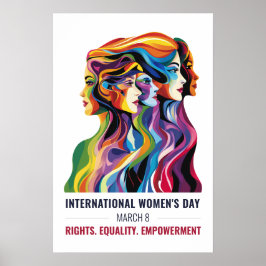 Frauen Faces Art | Internationaler Frauentag | IWD Poster
