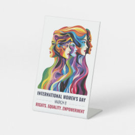 Frauen Faces Art | Internationaler Frauentag | IWD Sockelschild