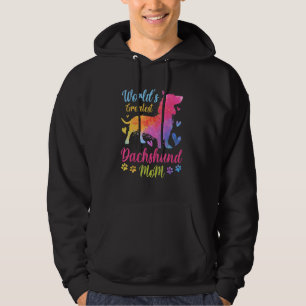 Frauen Farben der Weltbesten Dachshund Für Mutter Hoodie