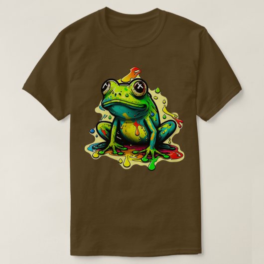 Frauen farbenfrohe Froschsünder Männer Amphibien T-Shirt (Design vorne)