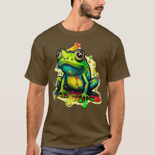 Frauen farbenfrohe Froschsünder Männer Amphibien T-Shirt