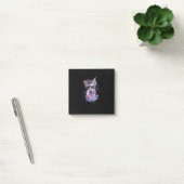 Frauen farbenfrohe Schnauzer Dog Design V-Neck Post-it Klebezettel (Büro)