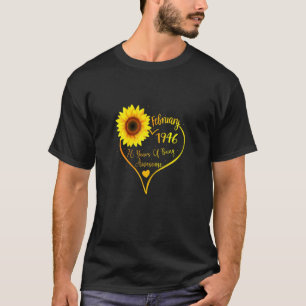 Frauen Februar 1946 76. Geburtstag für Frauen Sunf T-Shirt