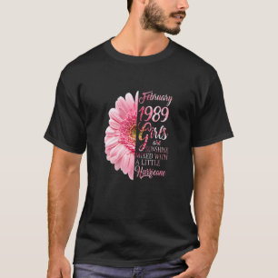 Frauen Februar Mädchen 1989 33. Geburtstag 33 Jahr T-Shirt