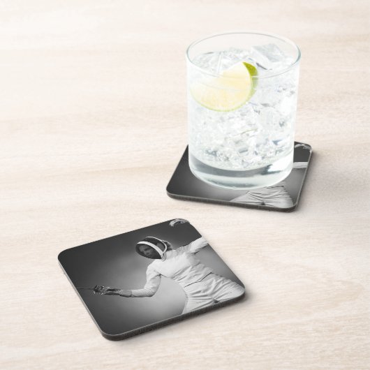 Frauen-Fechten Getränkeuntersetzer (Rechte Seite)