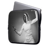 Frauen-Fechten Laptopschutzhülle (Vorderseite Links)