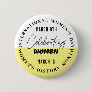 Frauen feiern   Frauentag Button