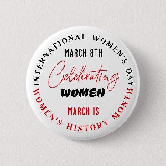 Frauen feiern | Frauentag Button (Vorderseite)