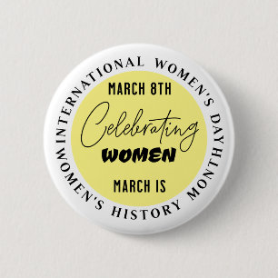 Frauen feiern   Frauentag Button