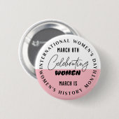 Frauen feiern | Frauentag Button (Vorne & Hinten)