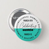 Frauen feiern | Frauentag Button (Vorne & Hinten)