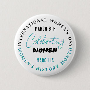 Frauen feiern   Frauentag Button