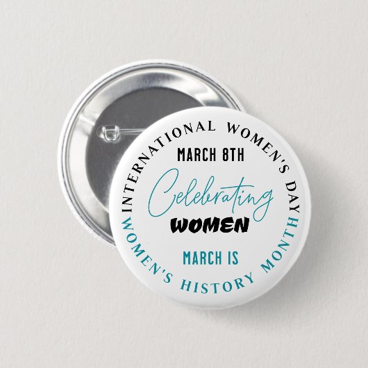 Frauen feiern | Frauentag Button (Vorne & Hinten)