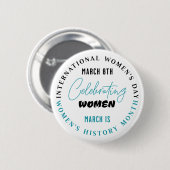 Frauen feiern | Frauentag Button (Vorne & Hinten)