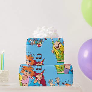 Frauen feiern geschenkpapier