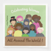 Frauen feiern , März 8 , Papierservietten (Vorderseite)