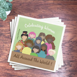 Frauen feiern , März 8 , Papierservietten