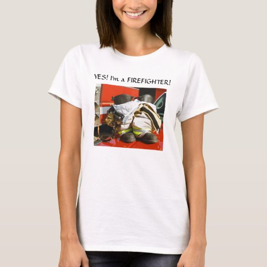 Frauen-Feuerwehrmann-T - Shirt (Vorderseite)