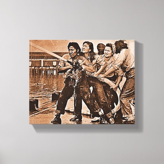 Frauen Feuerwehrmänner Pearl Harbor 7. Dezember Leinwanddruck (Vorderseite)